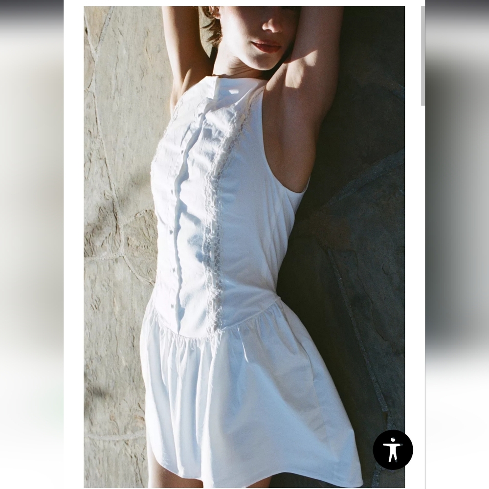 Zara White Lace Mini Dress